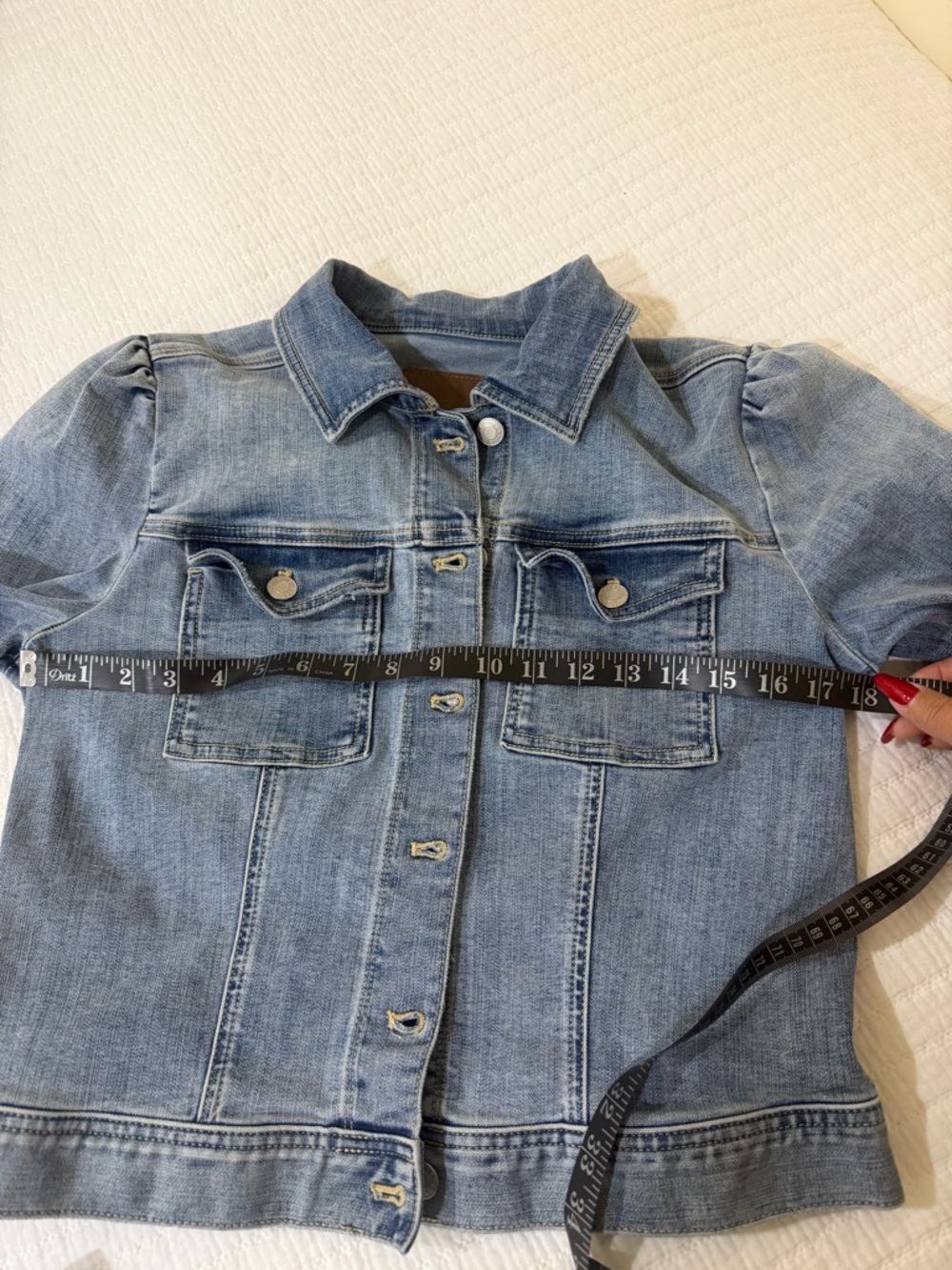Maurices  Denim Jacket with puff sleeves size M - Picture 7 of 8